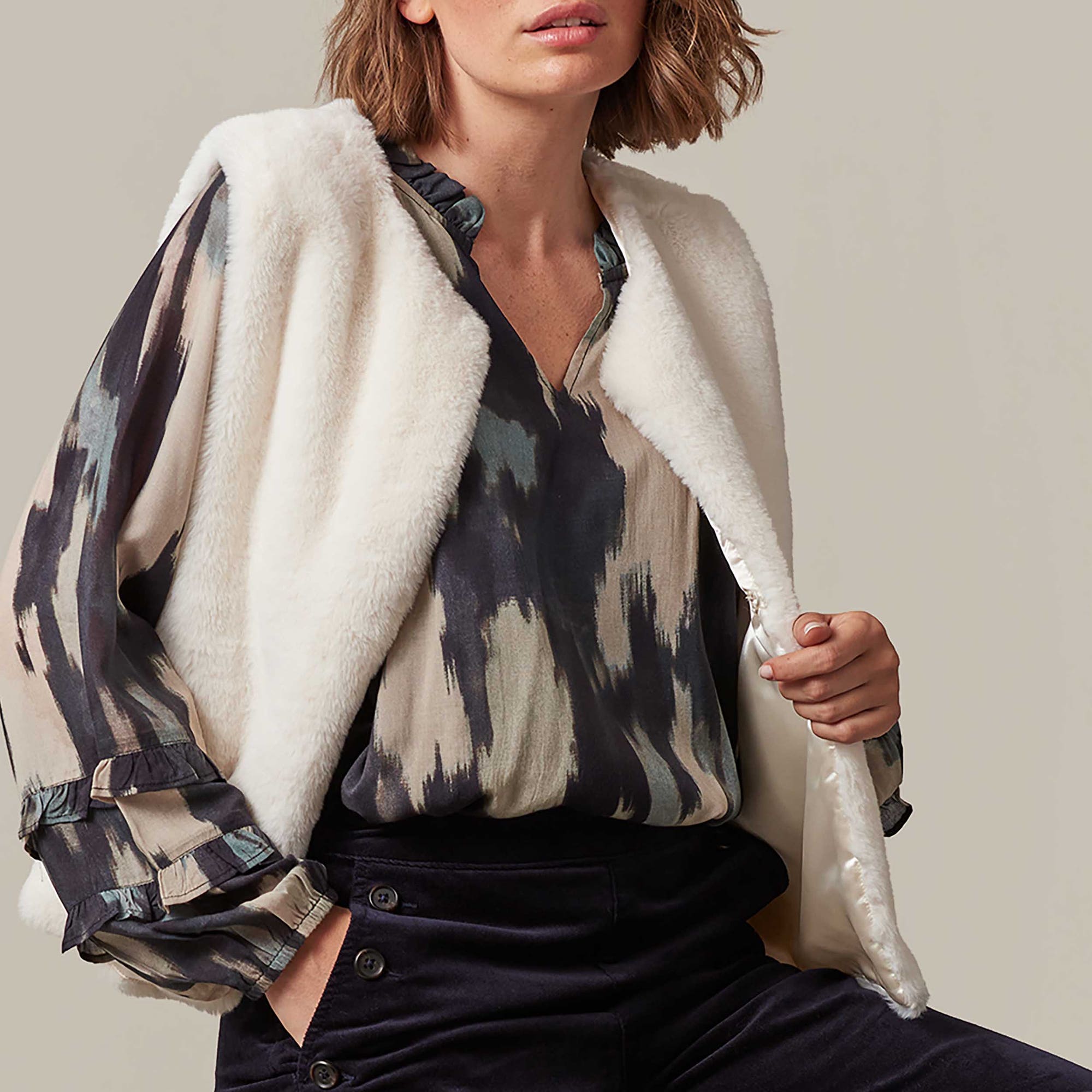Gilet Femme beige