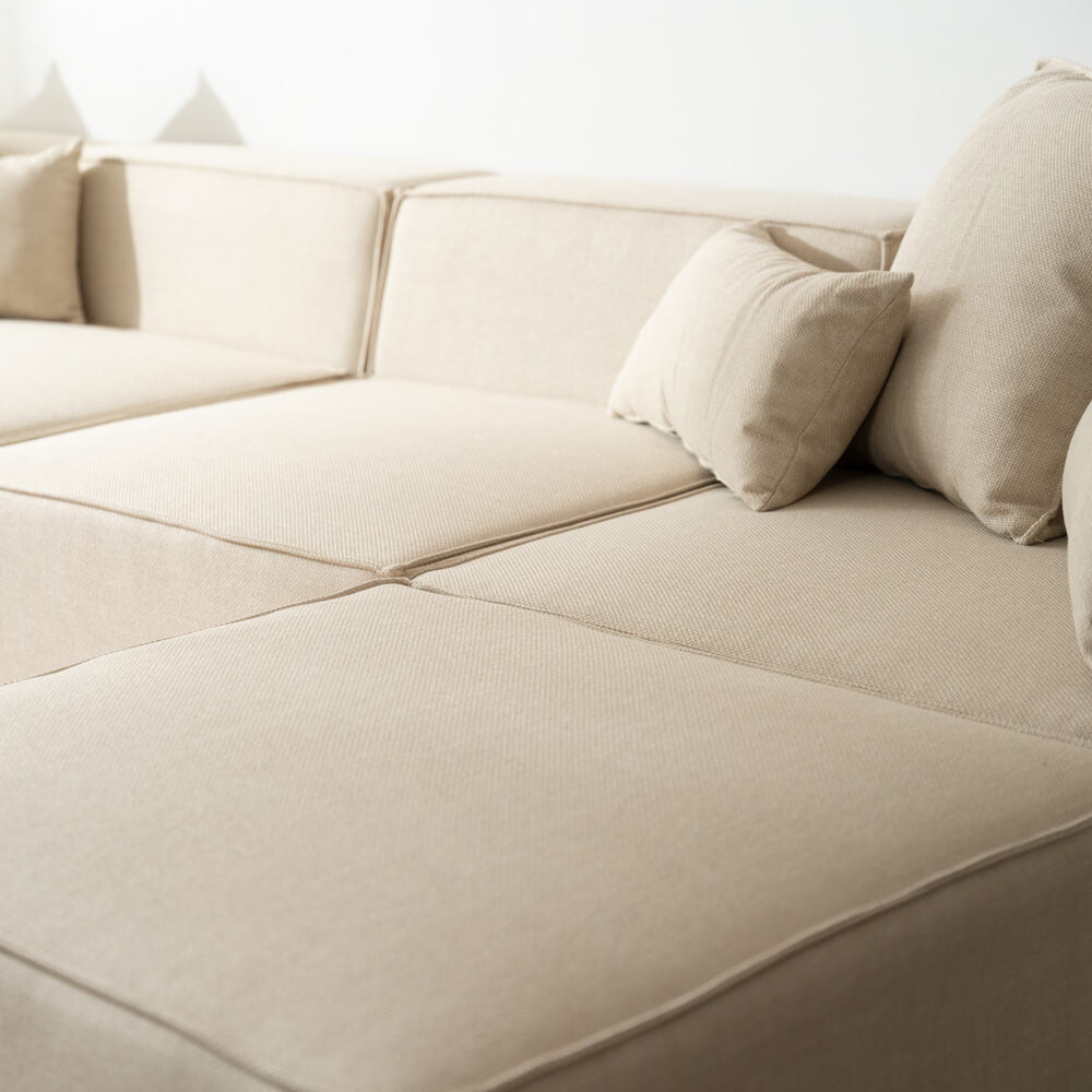 HOME DELUXE Modulaire 2-zitsbank - webstof - Beige