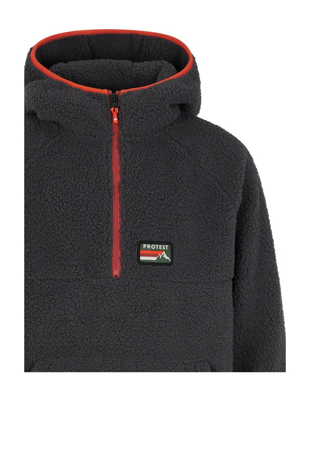 Protest hoodie fleece PRT CULT JR antraciet