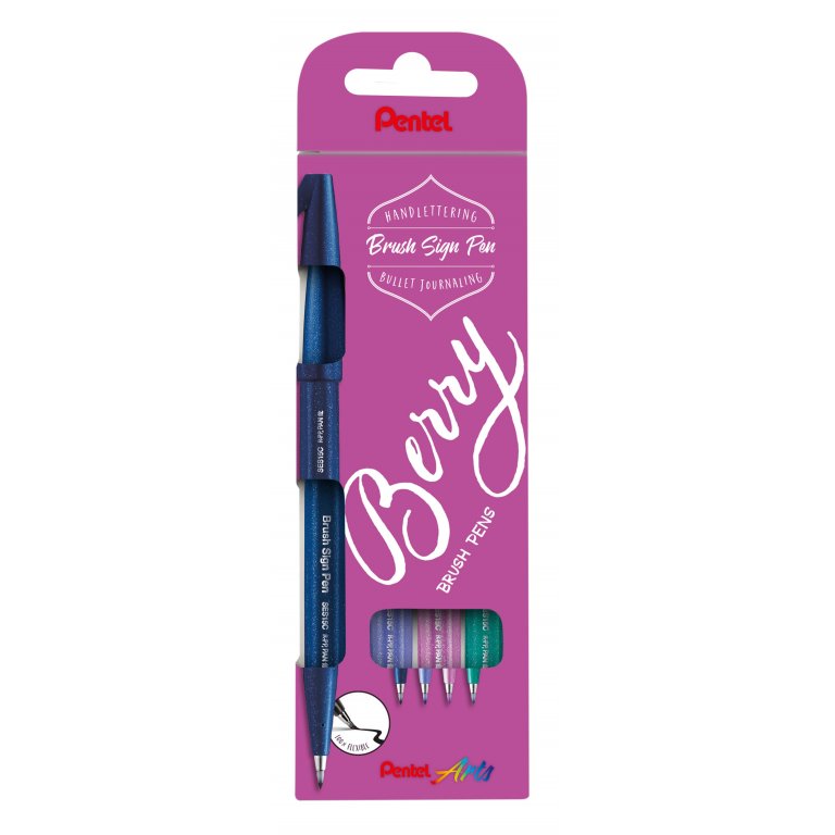 Pentel Sign Pen Brush, 4er-Set