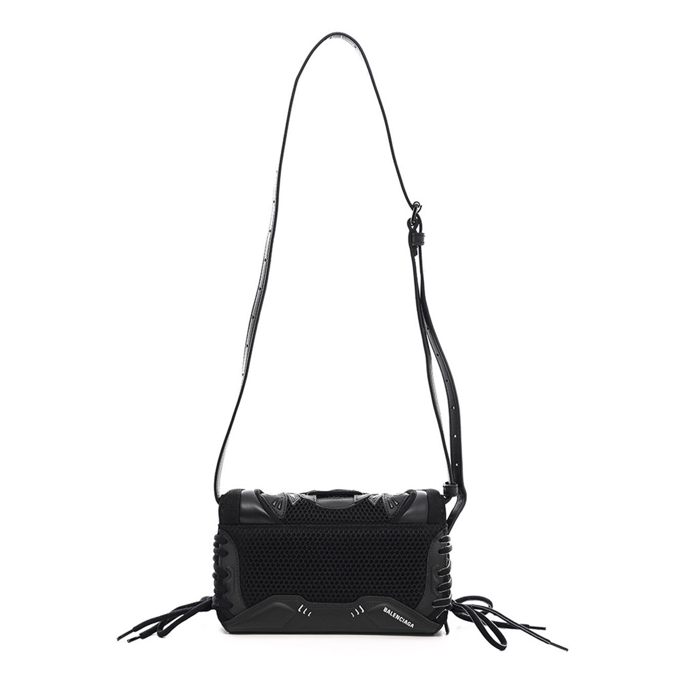 Balenciaga Sac bandoulière Sneakerhead en tissu technique & Cuir noir - Très bon état - L.17.5 cm
