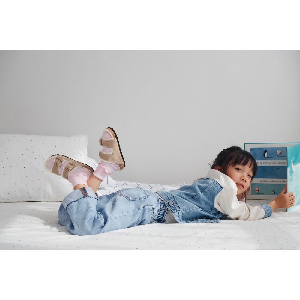 Køb Birkenstock Arizona Kids LEVE Shearling Taupe LAF Sandals