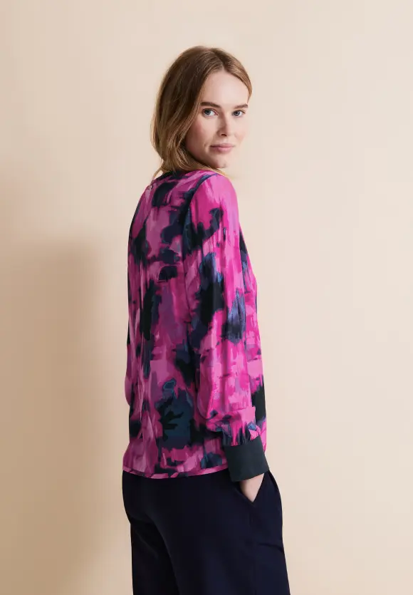 Blusenshirt mit Knoten - bright cozy pink