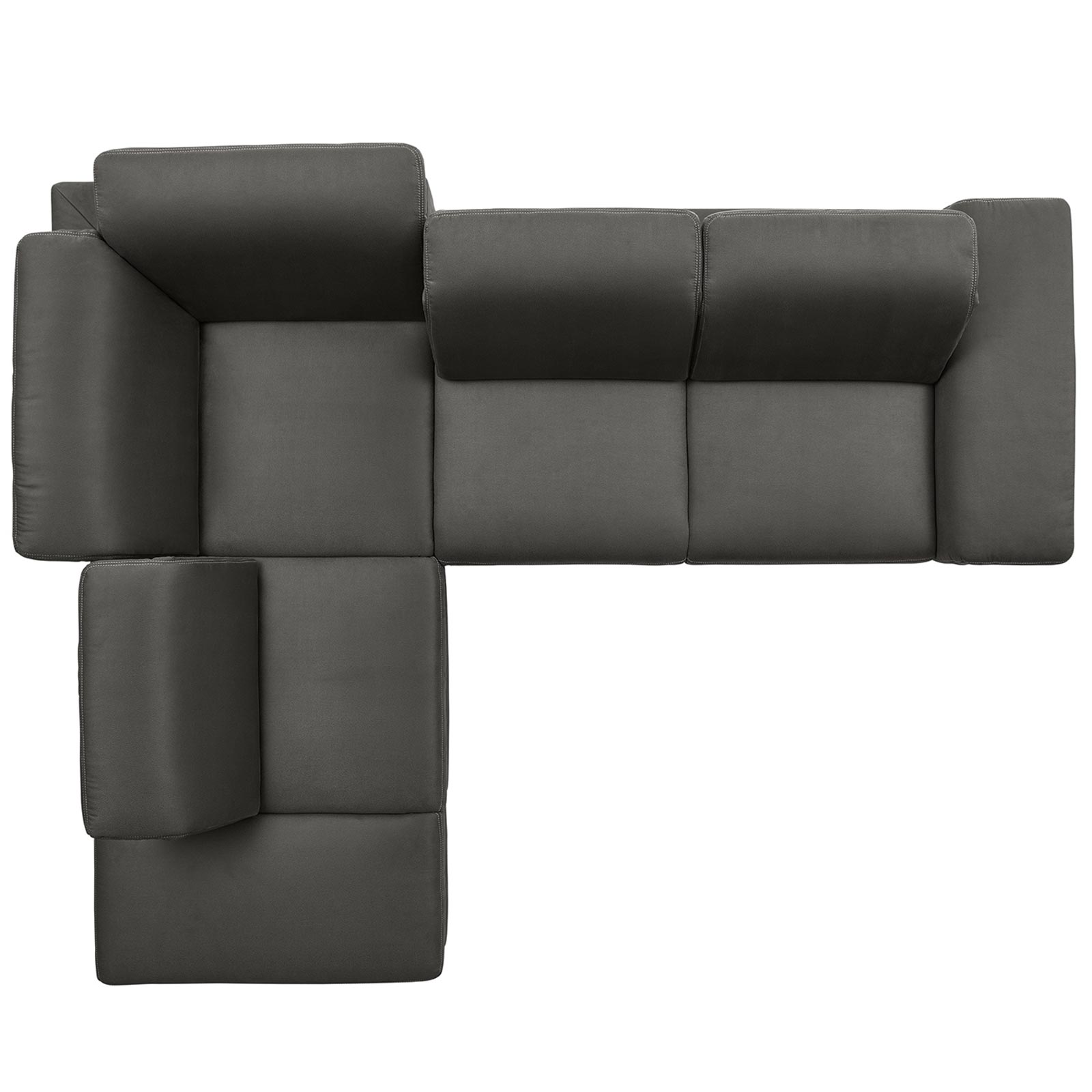 polsterpower Boxspringsofa - Holiday steel - Basismodell - Ottomane links