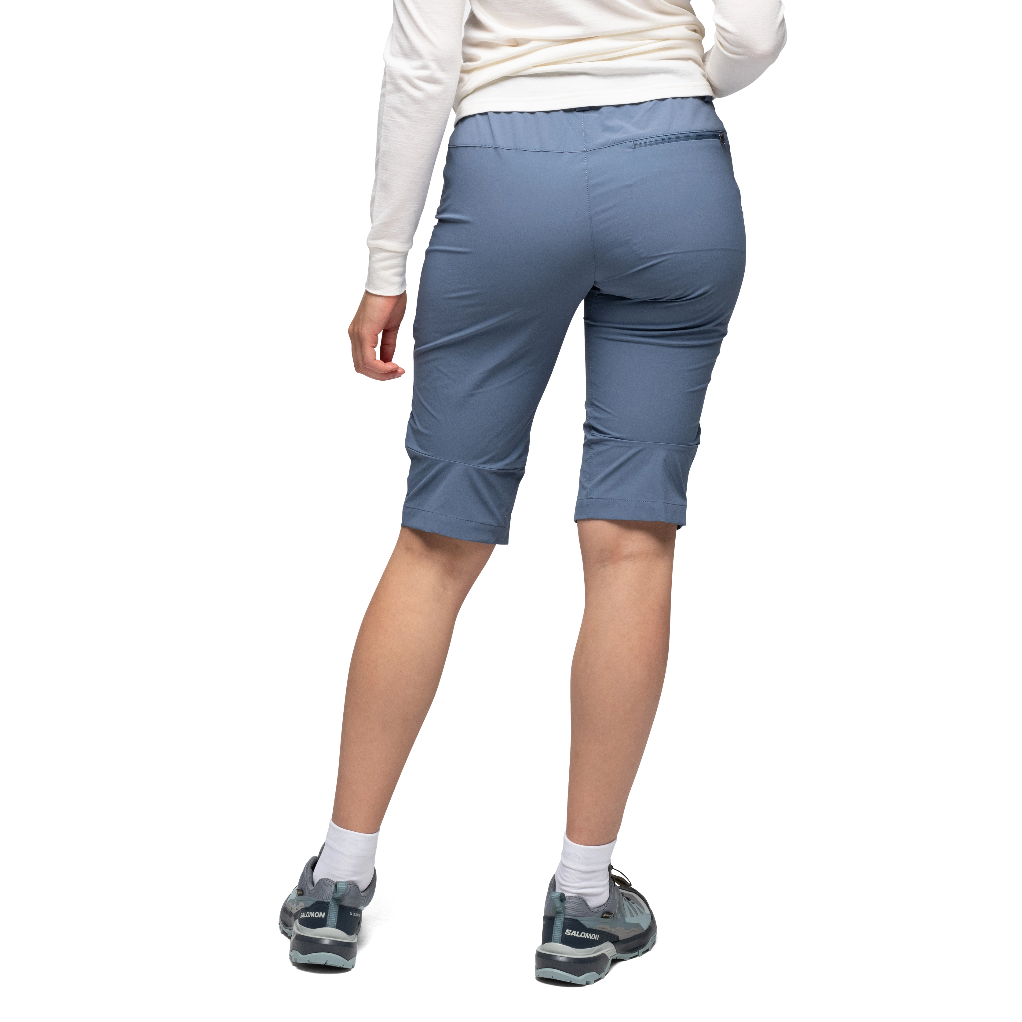 Vandre Light Softshell Long Shorts Women Granite Blue