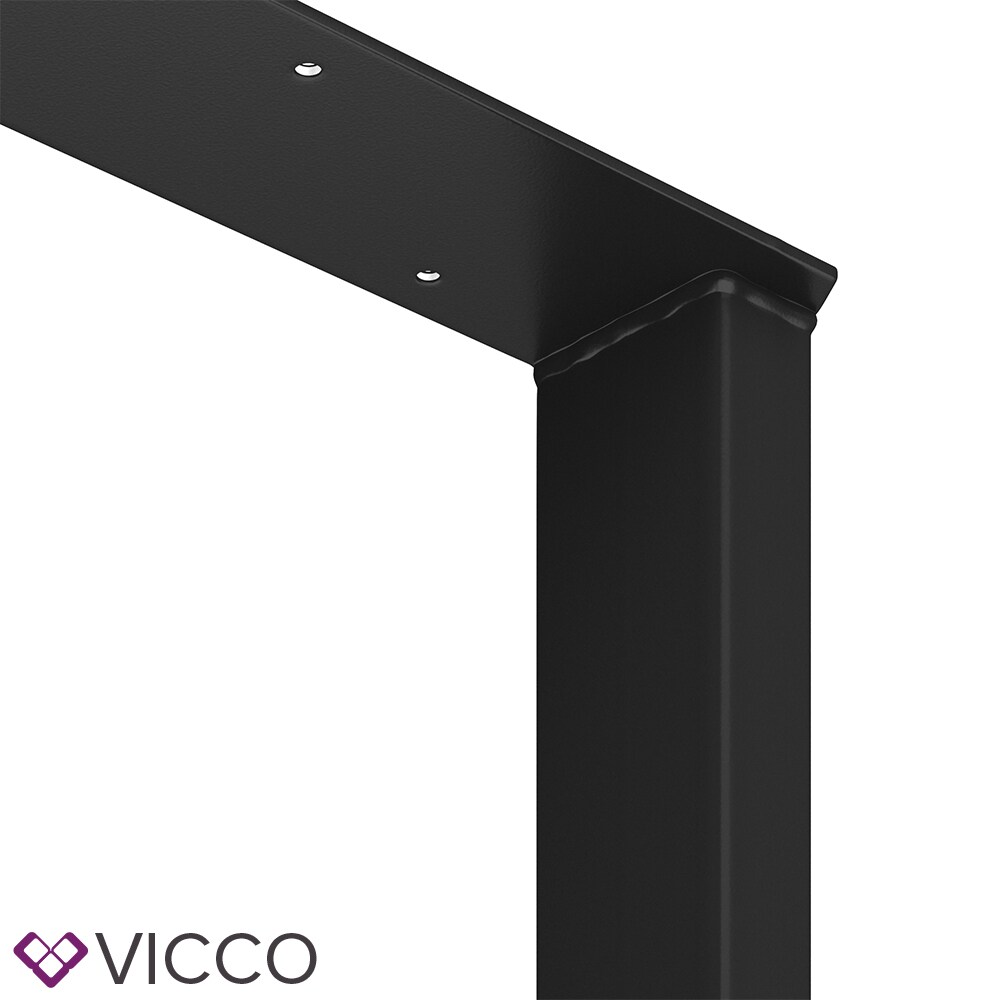 Vicco Tischbeine Loft Tischkufen pulverbeschichtet 2er Set 72x70 cm