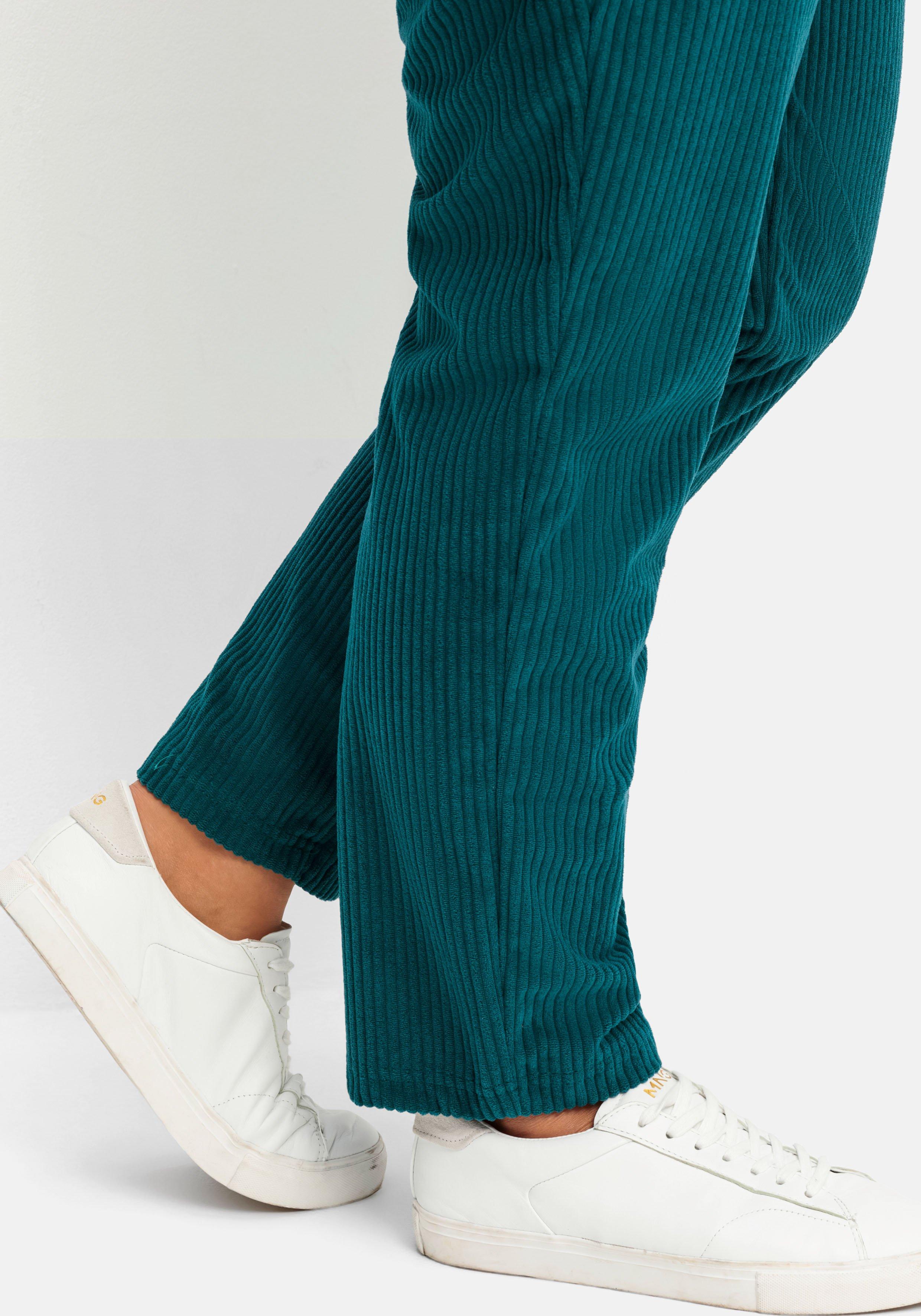 Gerade Cordhose mit Gummizugbund