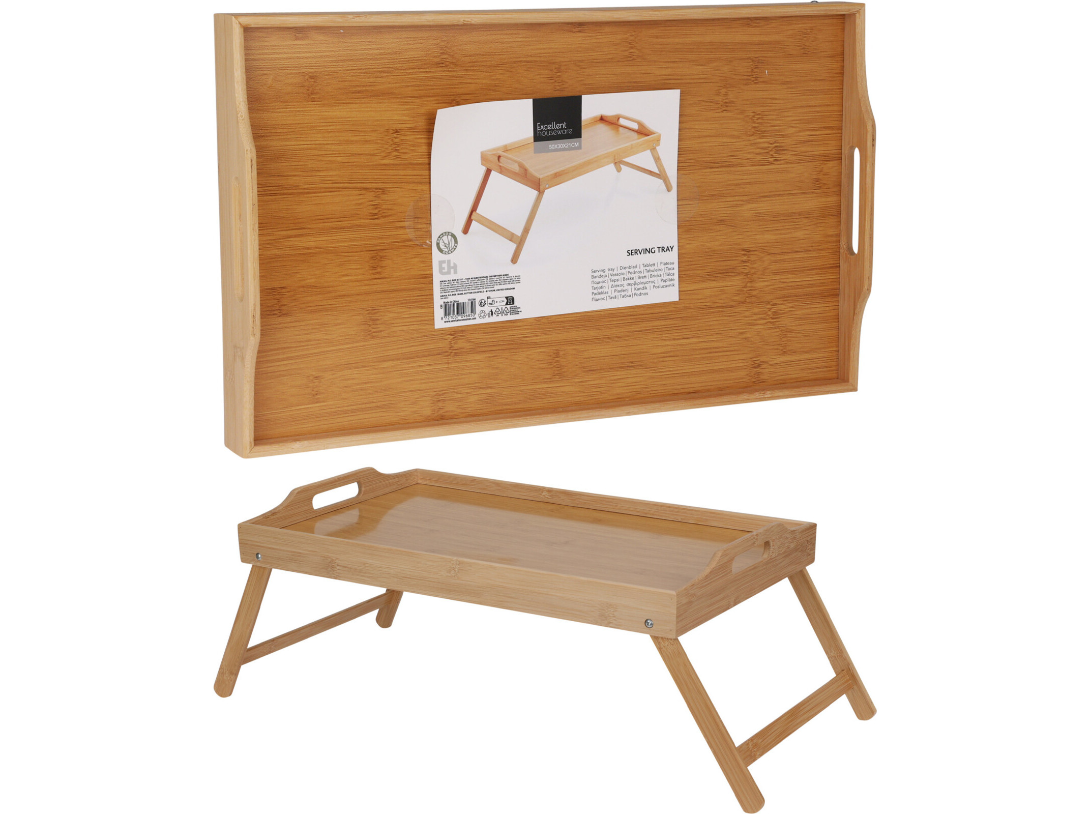 TABULEIRO DE CAMA BAMBU 50X30X21CM