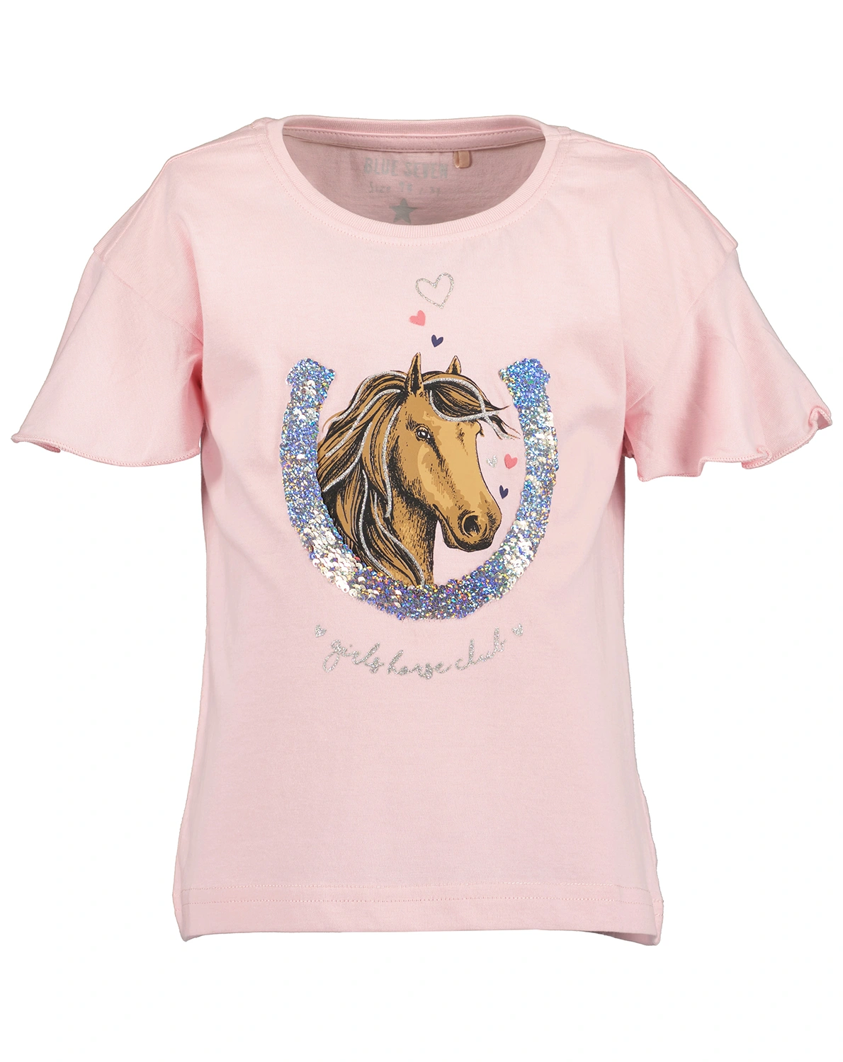 T-Shirt GIRLS HORSE CLUB mit Wendepailletten in rosa