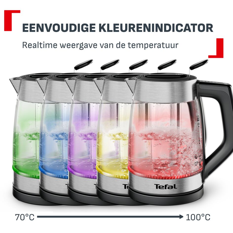 Element BJ760D 1,7 L waterkoker met temperatuurregeling