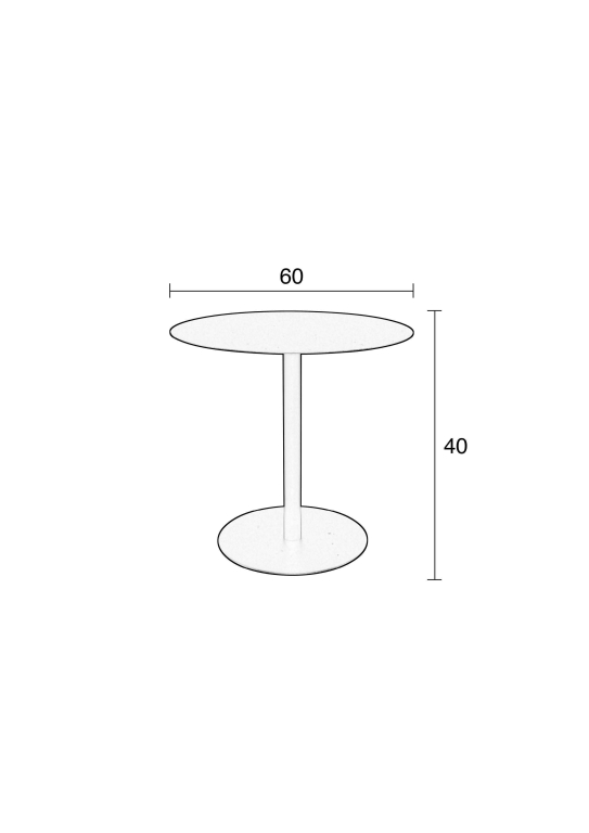 Zuiver Snow bijzettafel Ø60 zwart