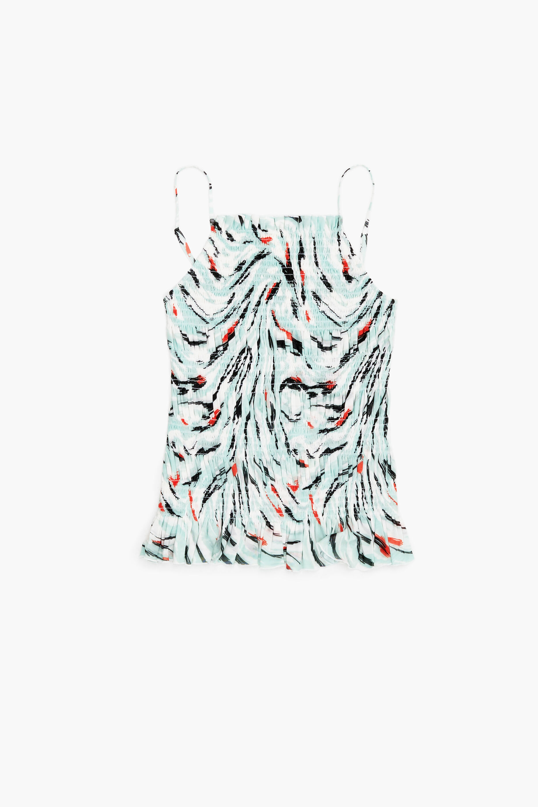 Blusa verde menta com estampa de asas de borboleta