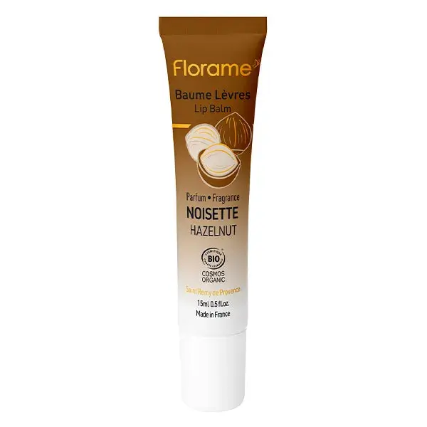 Bálsamo labial Florame com aroma de avelã, 15ml