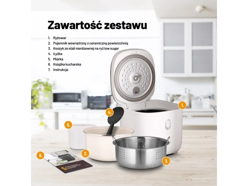 Lauben Reiskocher 3.0l LBNLSRC3000WT Low-Sugar weiß retail