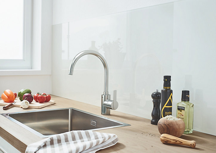 Mitigeur de cuisine Feel Supersteel Grohe inox brossé Grohe