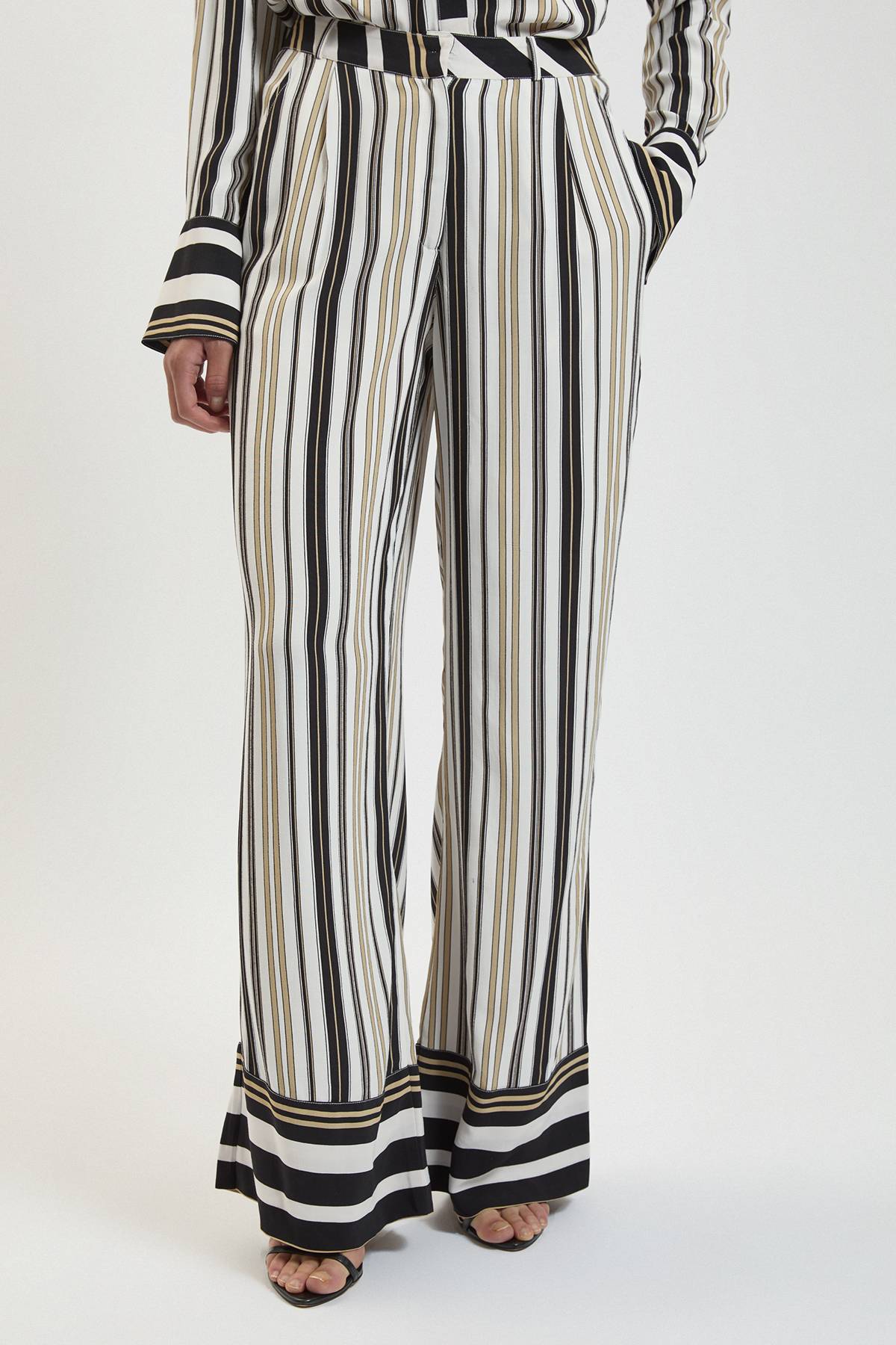KarenMillen Pantalon Coordonné En Viscose À Rayures Contrastées