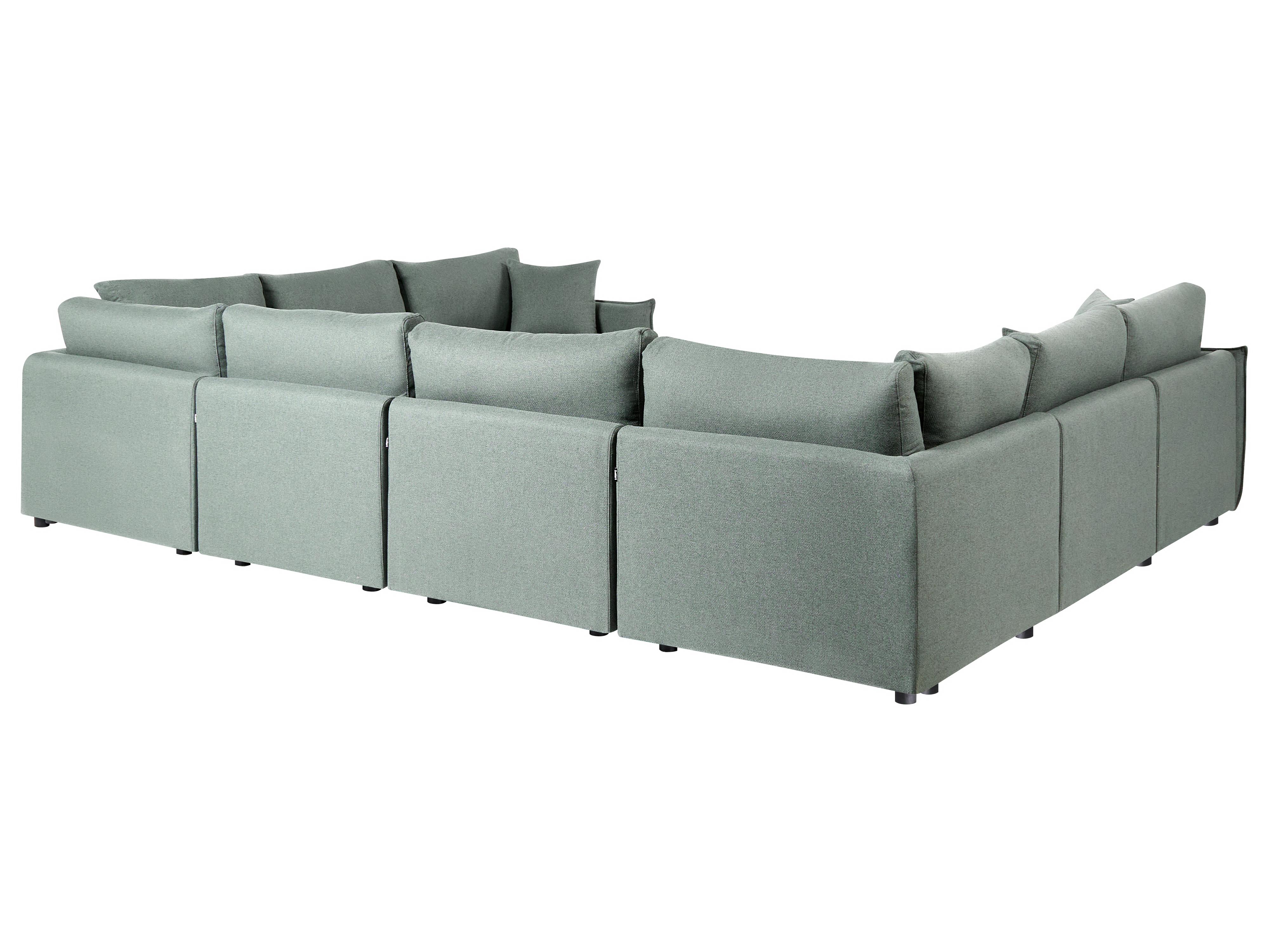 Modulaire U-vormige bank 8-zits MESNALI Stof Groen