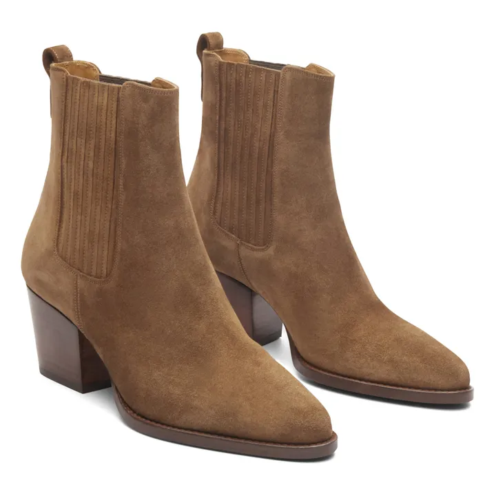 Rivecour Bottines Suède N°705 | Noisette