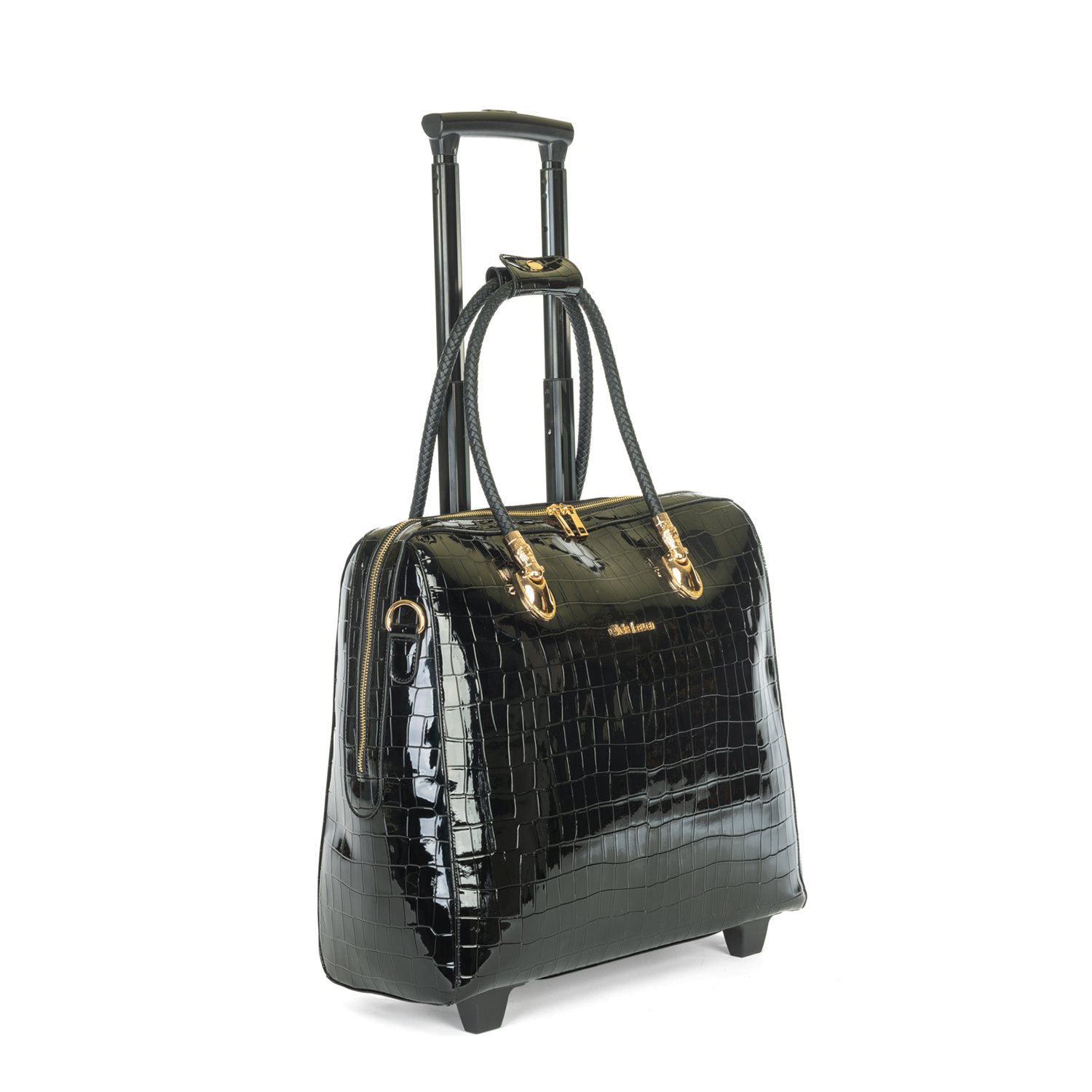 Olivia Lauren Alice Business Trolley croco zwart