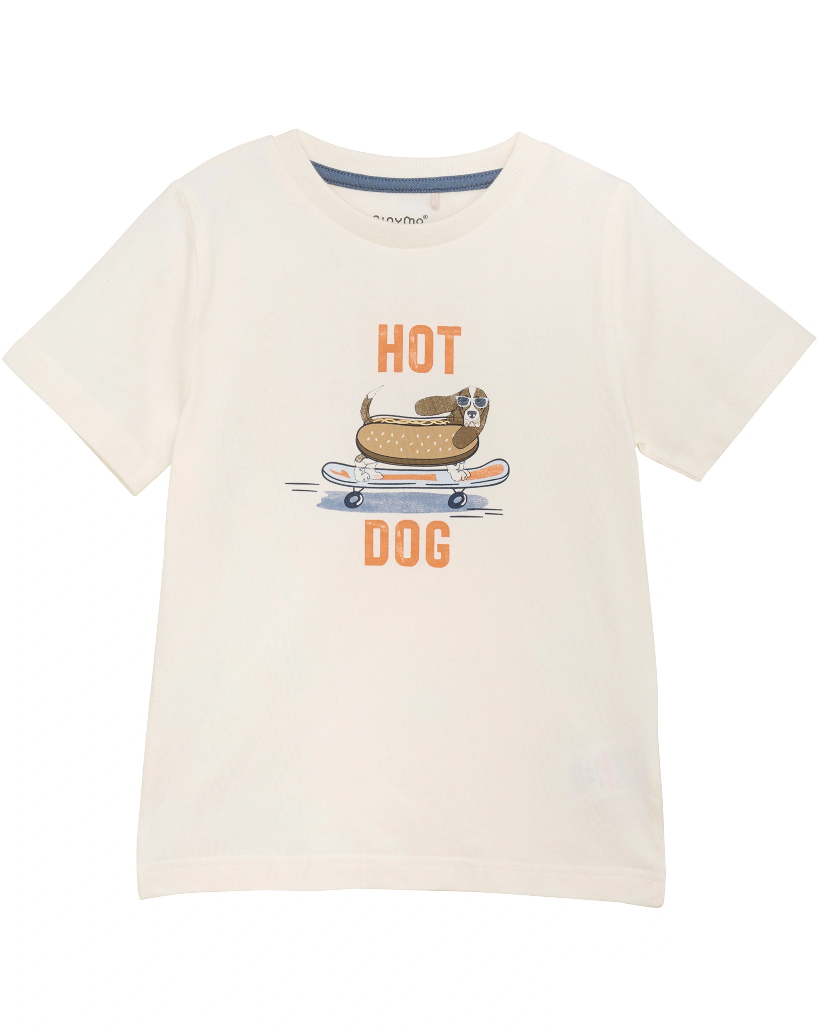 T-Shirt HOT DOG in coral gold