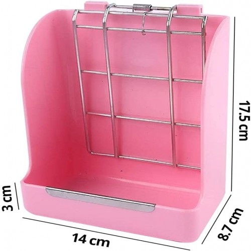 Alimentador de plástico Edipets para coelhos e outros roedores.