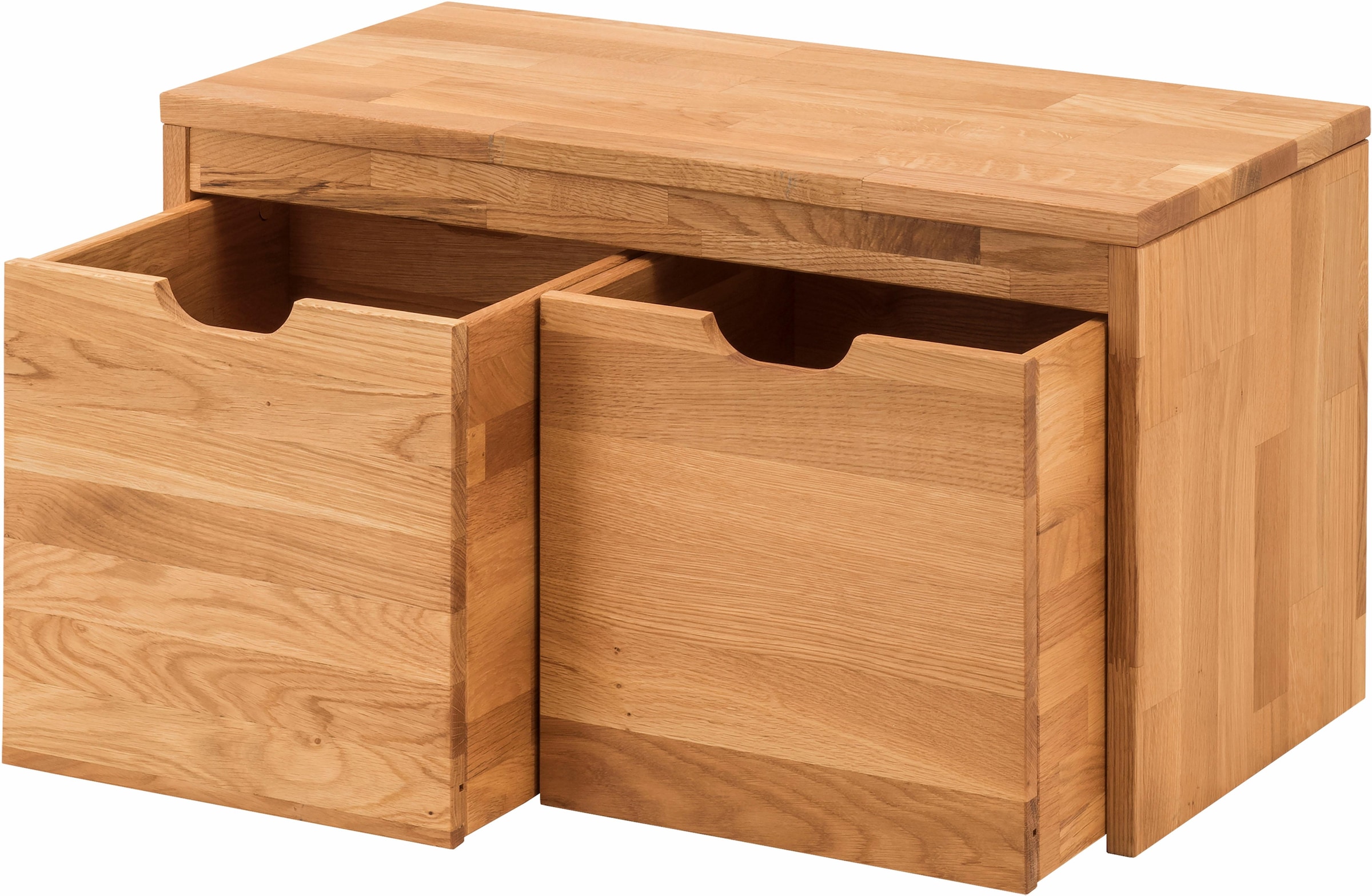 Home affaire Schuhbank »Dura Schuhbank incl. Schubladen funktionell und stabil« Massivholz, Skandinavisches Design, Robust, stabil, FSC zertifiziert