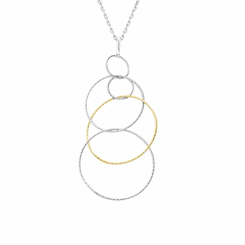Collier Argent Rhodié Doré Diamanté Giorgia