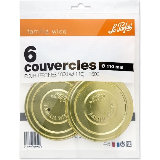 Lot de 6 couvercles Familia Wiss pour terrines