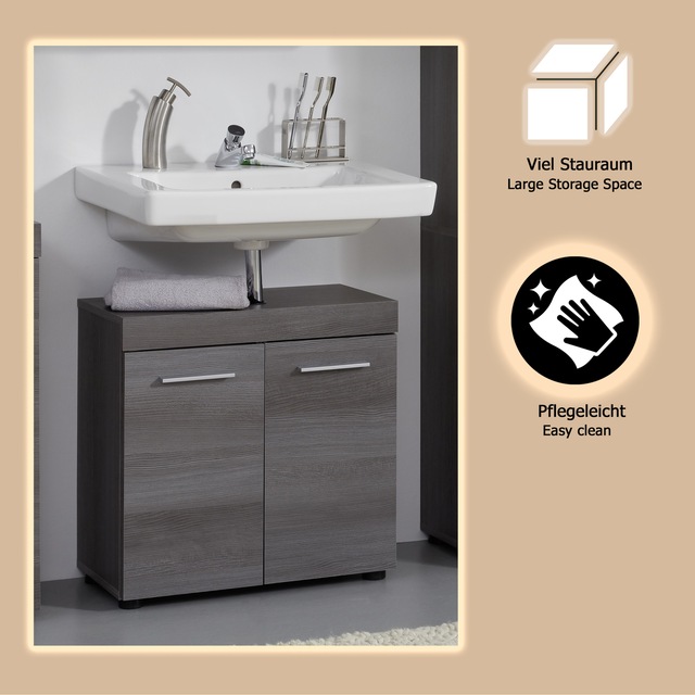 welltime Waschbeckenunterschrank »Royan« Waschbeckenunterschrank mit 2 Türen - (B/T/H) 58/31/57 cm