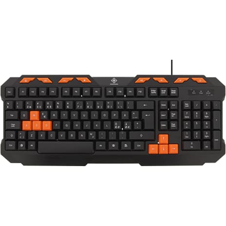 Deltaco Gaming keyboard med anti-ghosting, USB og nordisk layout - sort/orange
