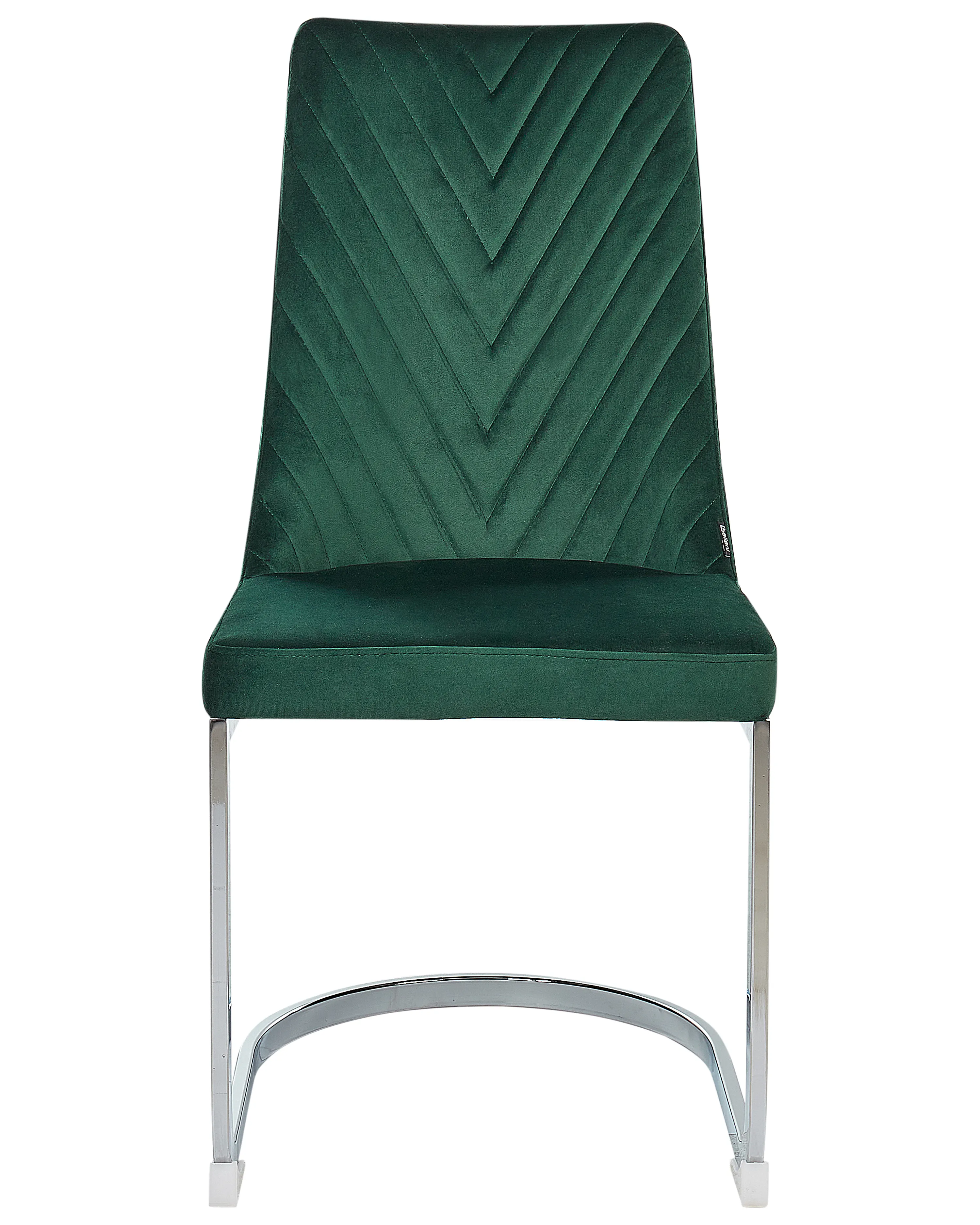 Set van 2 eetkamerstoelen ALTOONA Fluweel Smaragdgroen