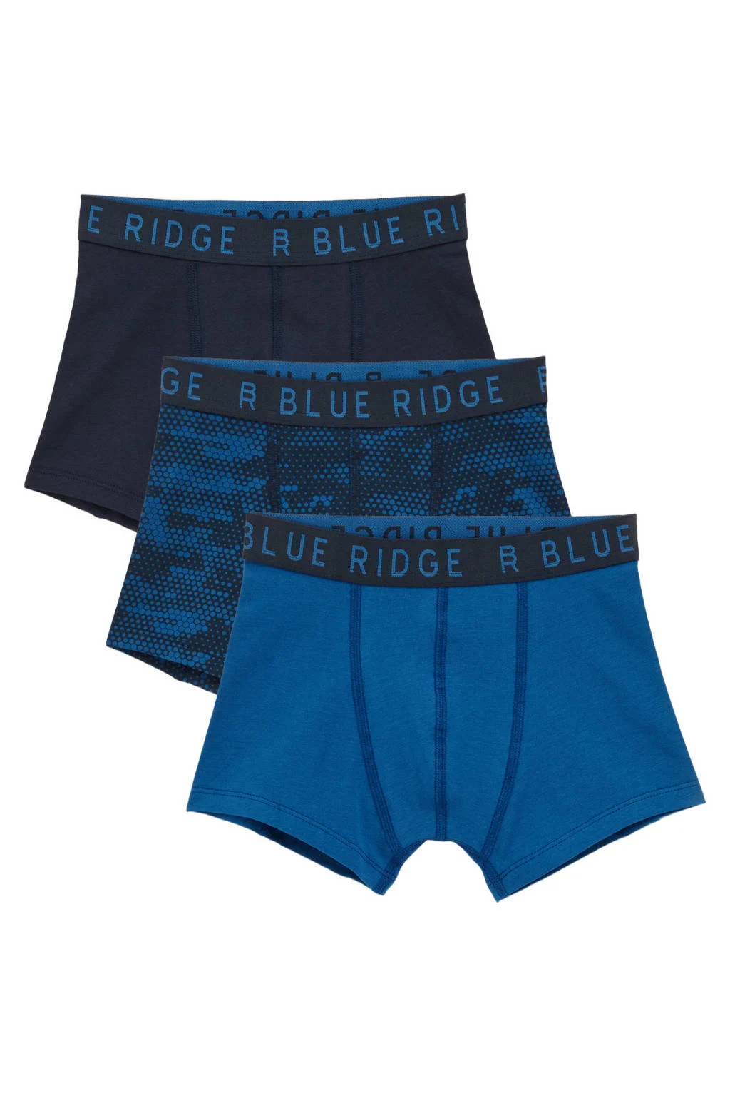 WE Fashion Blue Ridge boxershort - set van 3 donkerblauw