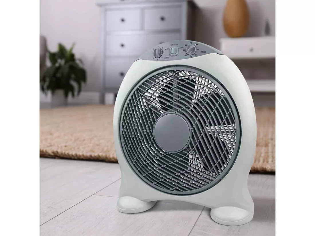 Ventilateur de Table Ø30cm 50W 3 Vitesses New Box Gris O91