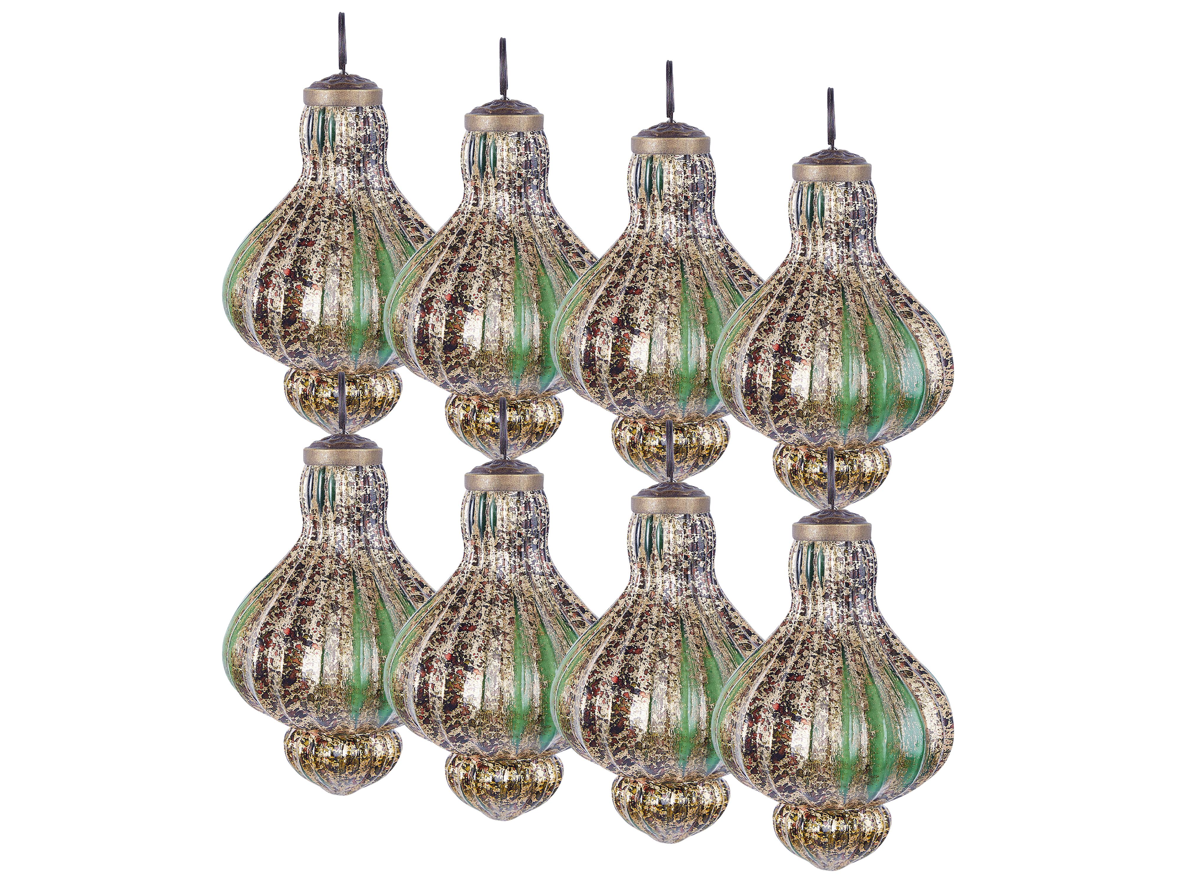 Set van 8 kerstballen BRILLANT Glas Groen