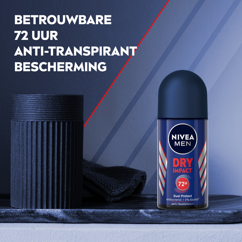 6x Nivea Men Deodorant Roller Dry Impact50 ml