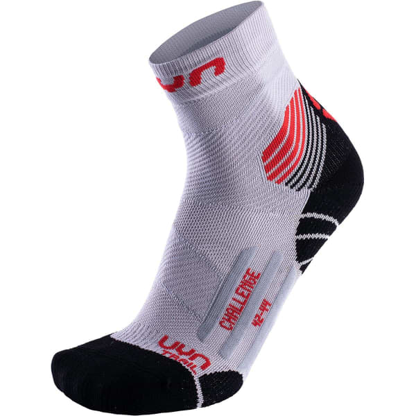 Chaussette running UYN MAN RUN TRAIL CHALLENGE SOCKS PEARL GREY/RED