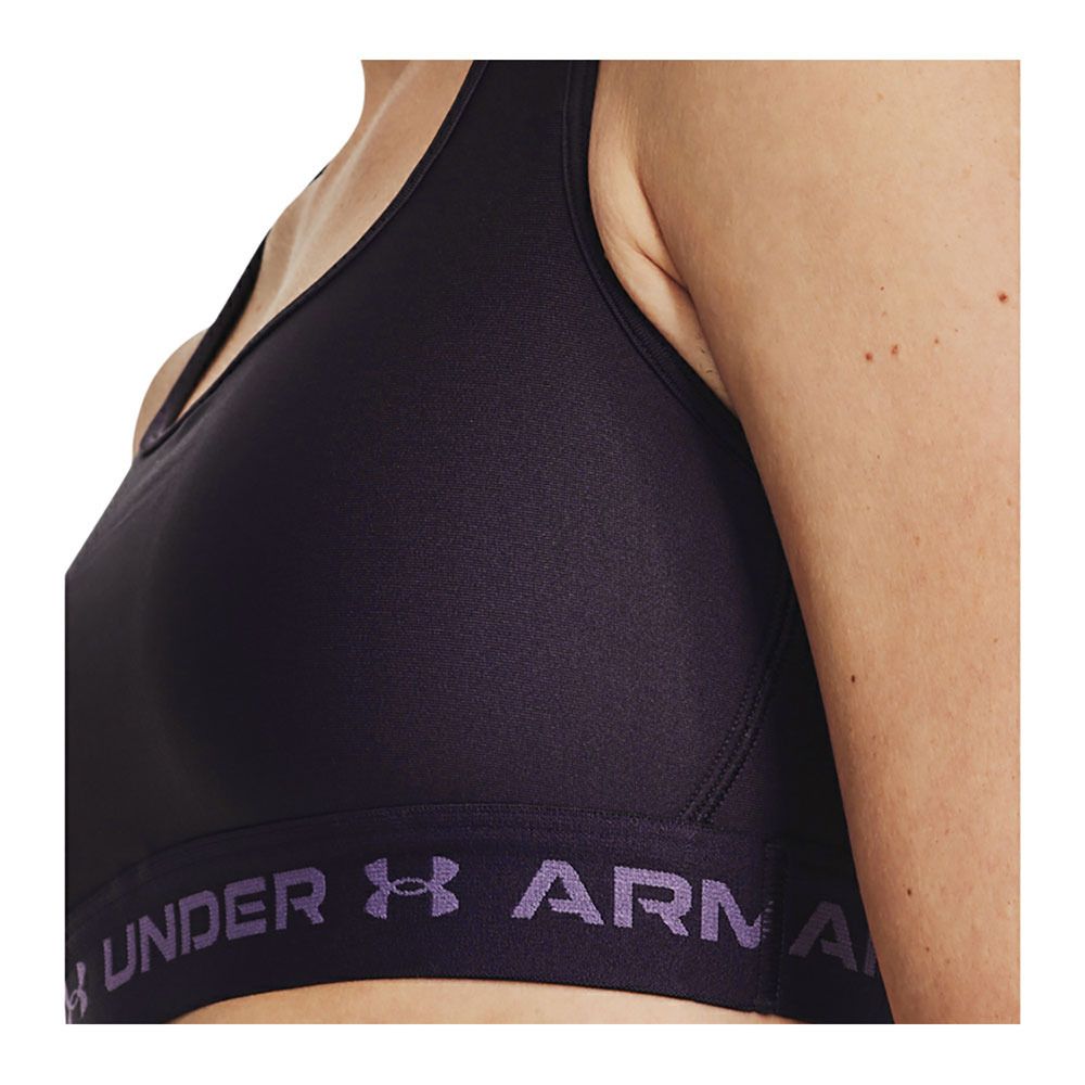 Under Armour UA CROSSBACK MID - Brassière Femme tux purple/retro purple