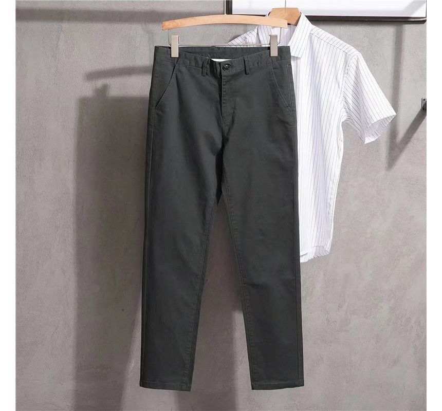 Trimecca - Mid Rise Plain Slim Fit Broek