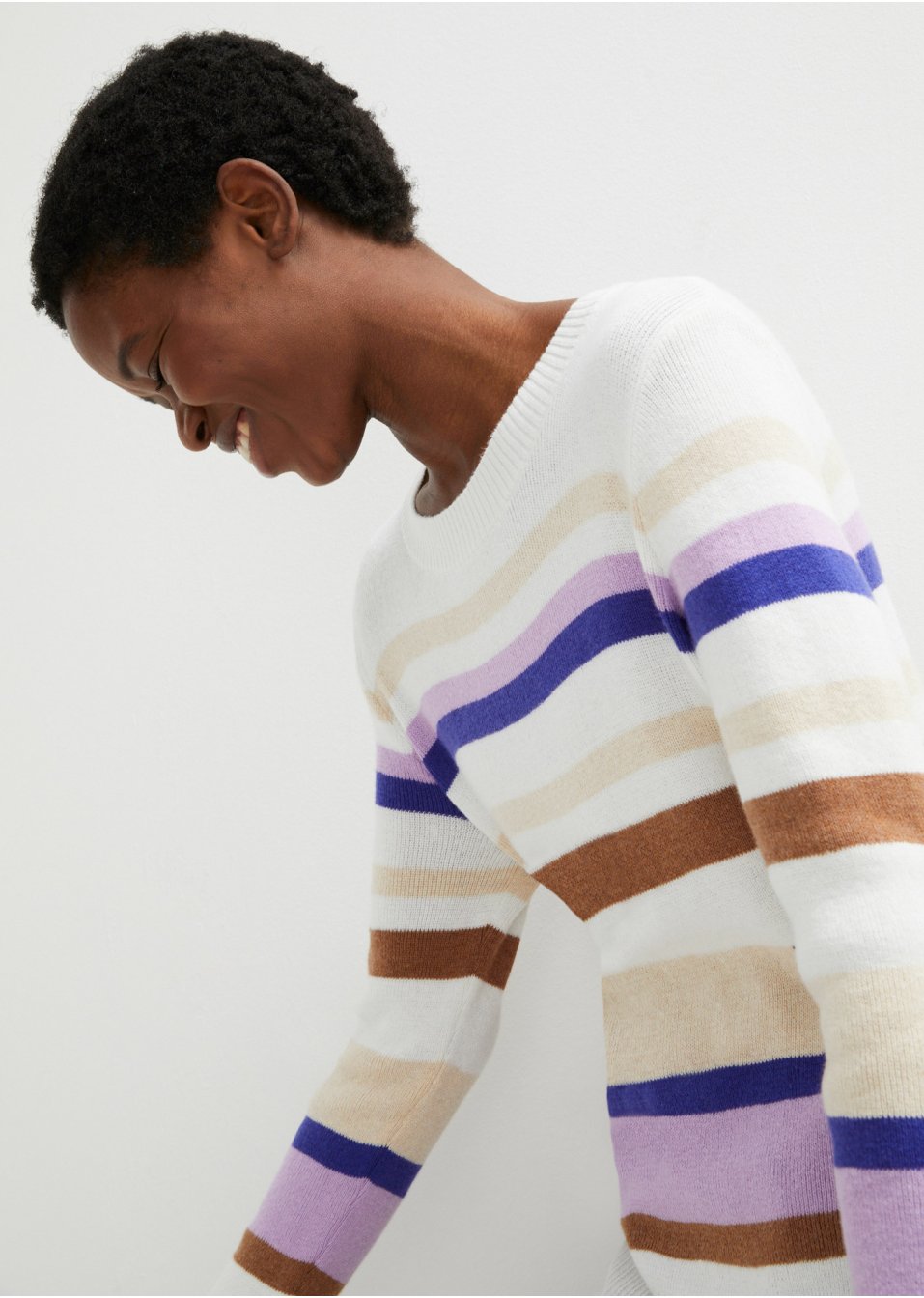 Pull col rond avec cachemire