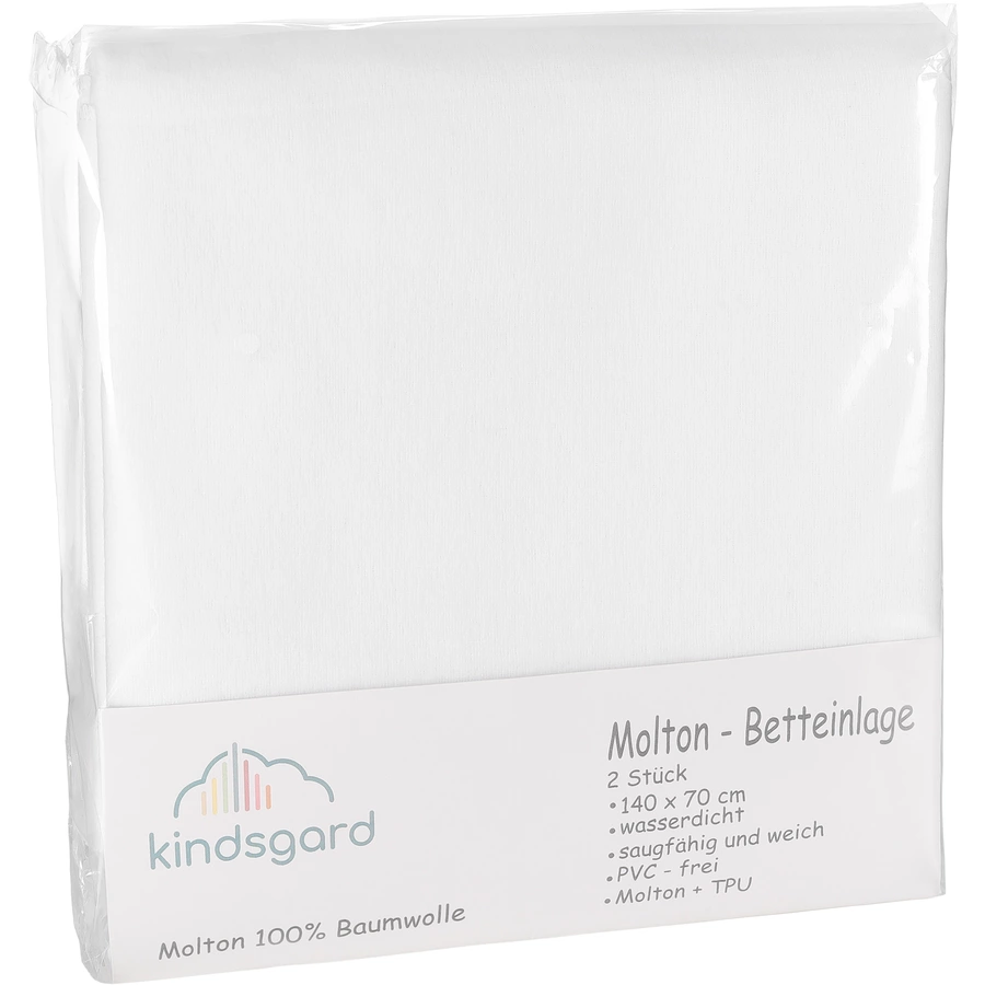 kindsgard Betteinlagen tistap 2er-Pack 70 x 140 cm weiß