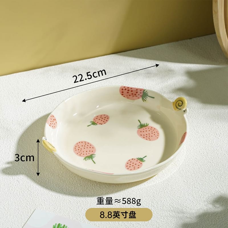Choyce - Aardbeien Keramische Kom / Bord / Lepel (Diverse Ontwerpen)