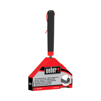 Grillborstel driezijdig 30 cm