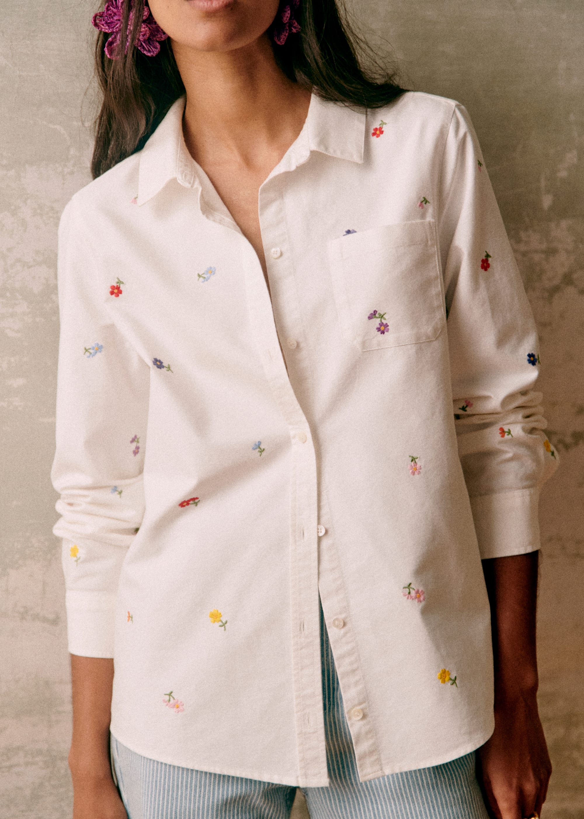 Chemise Tomboy - Broderie Fleurs Multico - E-SHOP/CHEMISES & BLOUSES 5905240
