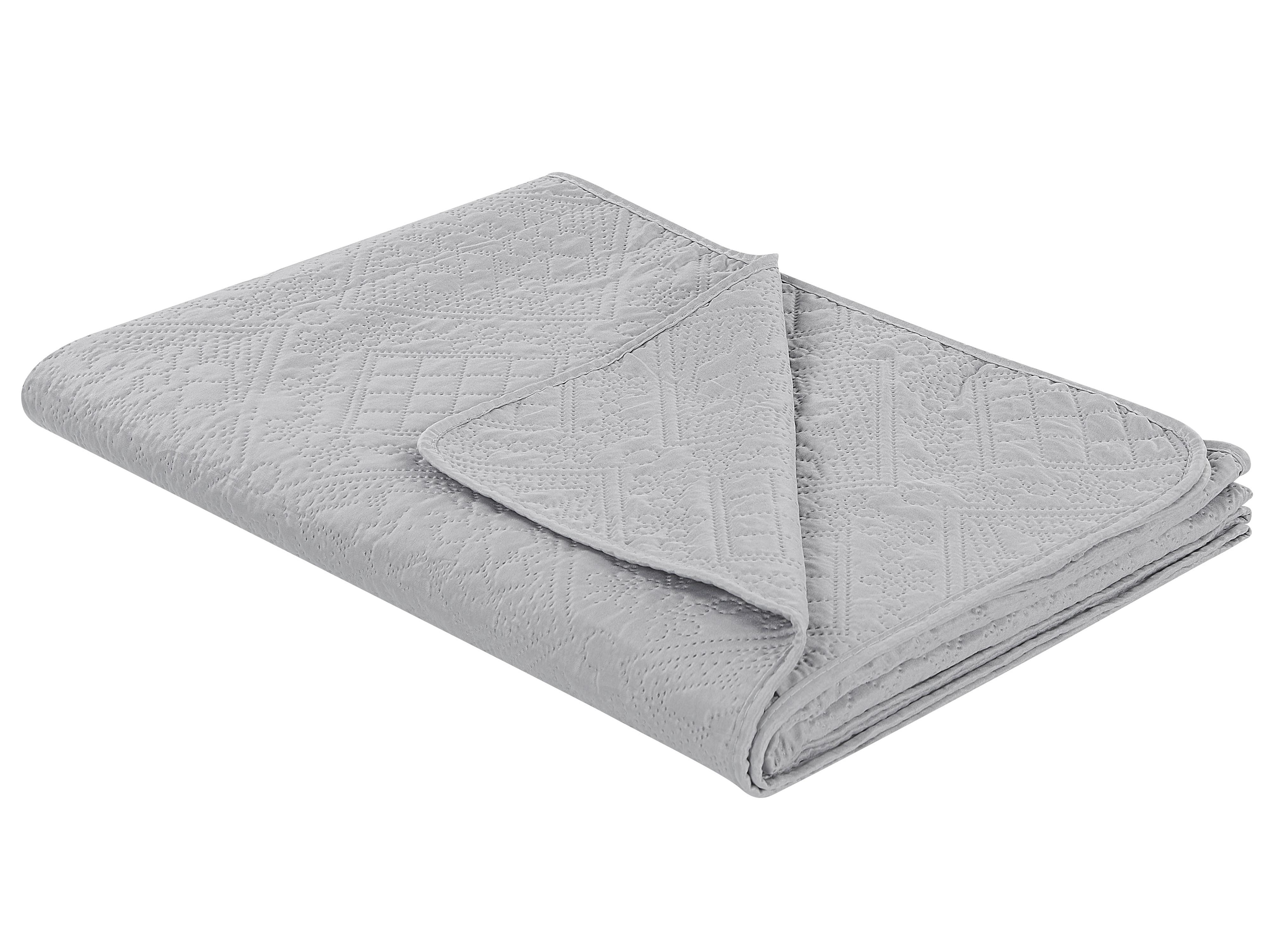 Sprei met kussens ALAMUT 140 x 210 cm Grijs