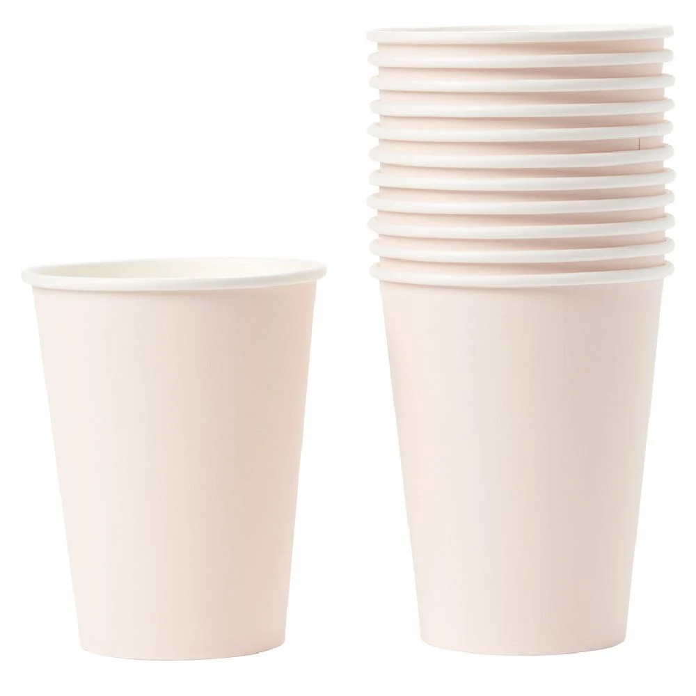 Gobelet en carton rose nude 36 cl x12