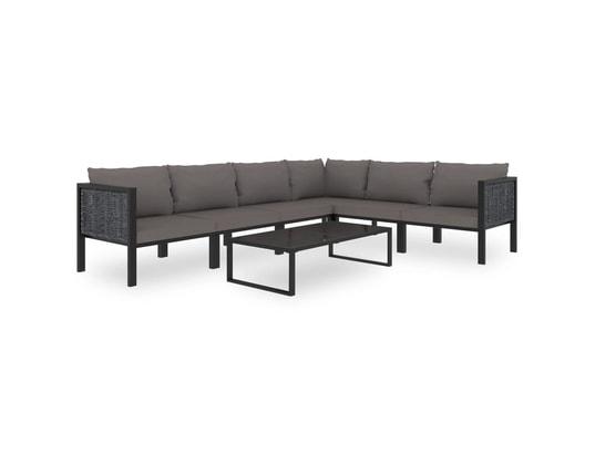 LES TENDANCES - Salon extérieur Salon de jardin-gris-6 places-264x200x64-250950
