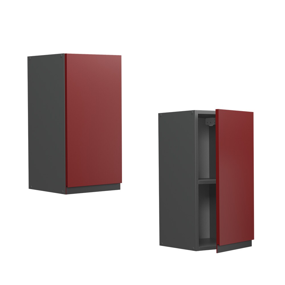 Vicco Hängeschrank Küchenschrank Küchenmöbel R-Line J-Shape Anthrazit Rot 30 cm modern