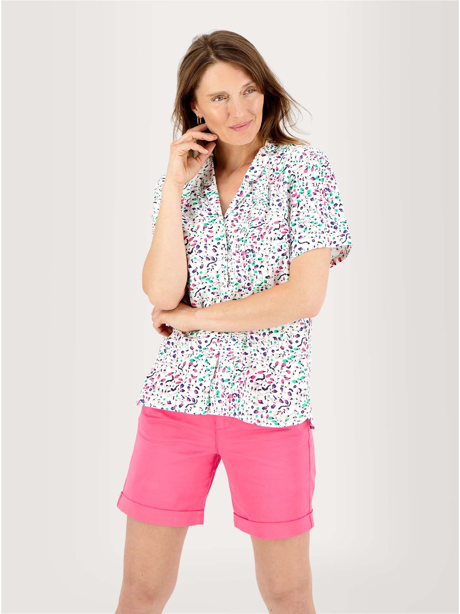 Chemise Femme Légère Motif Floral Multico