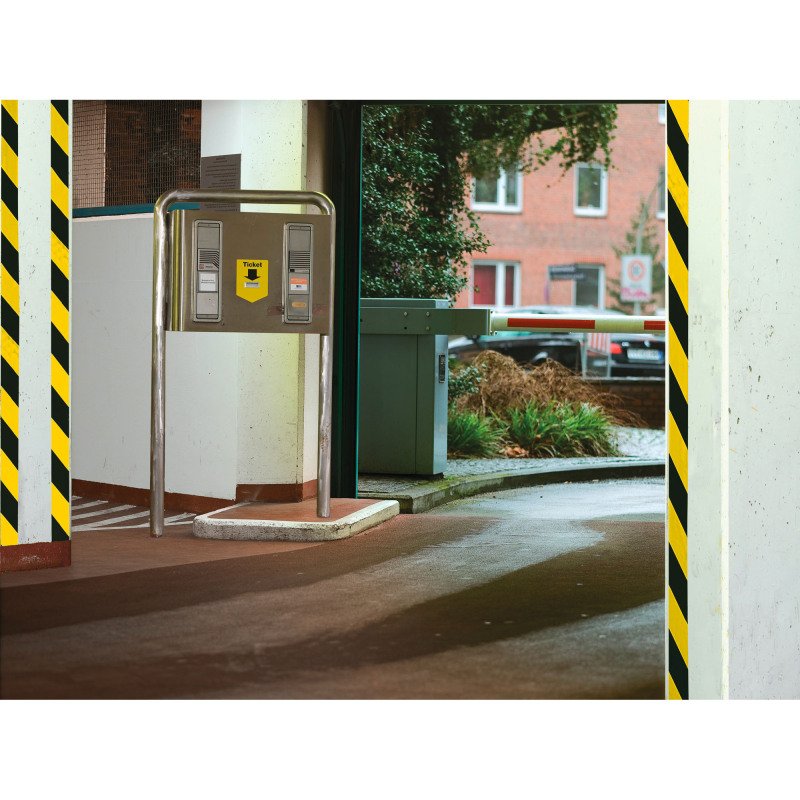 Ruban adhésif de marquage Tesa PVC 50 mm x 66 m - Jaune et noir