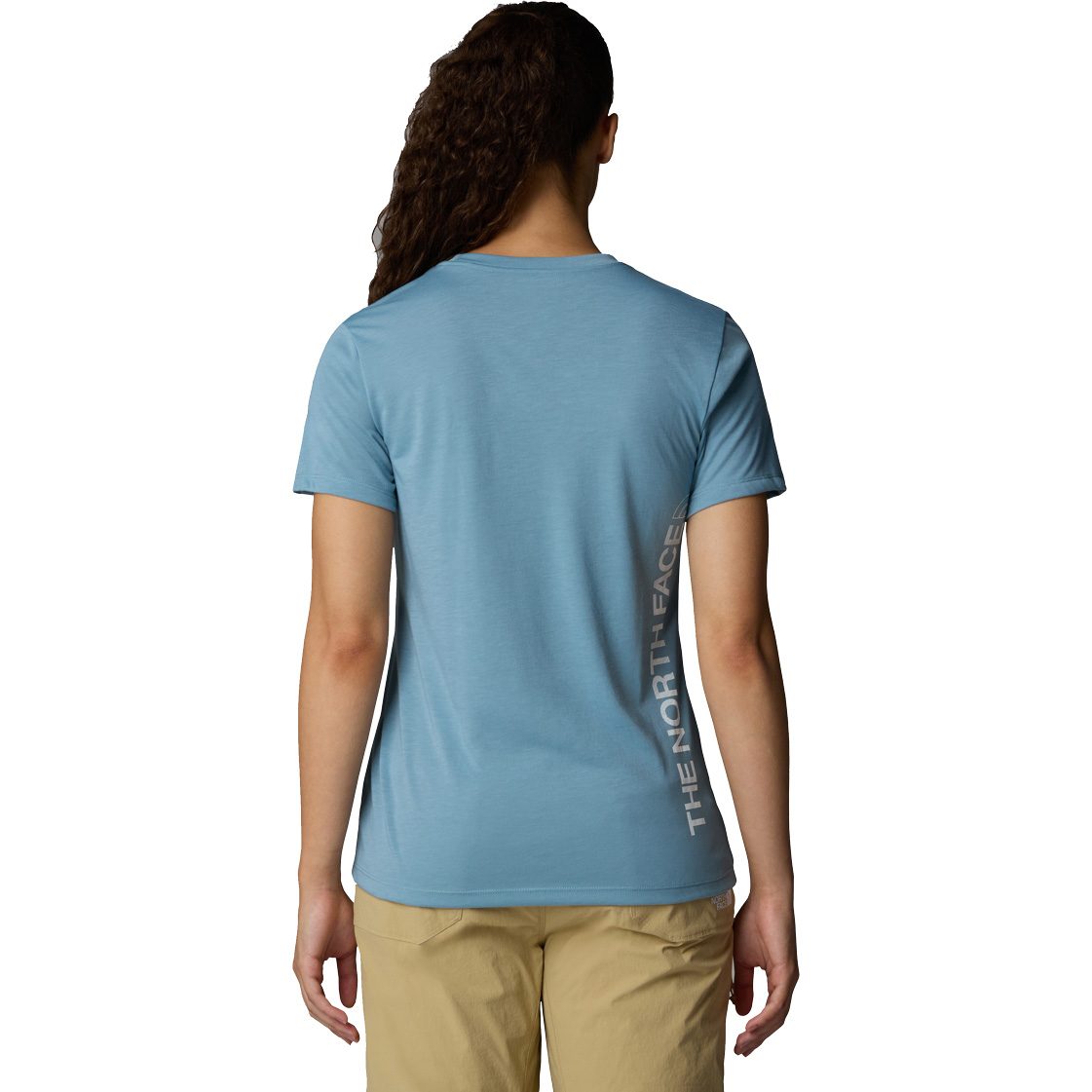 The North Face® Foundation Vertical Graphic T-Shirt Damen shallow blue